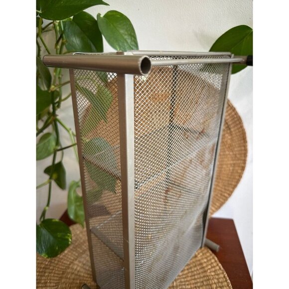 Mesh Metal Desk Organizer with 3 Compartments - Picture 12 of 12